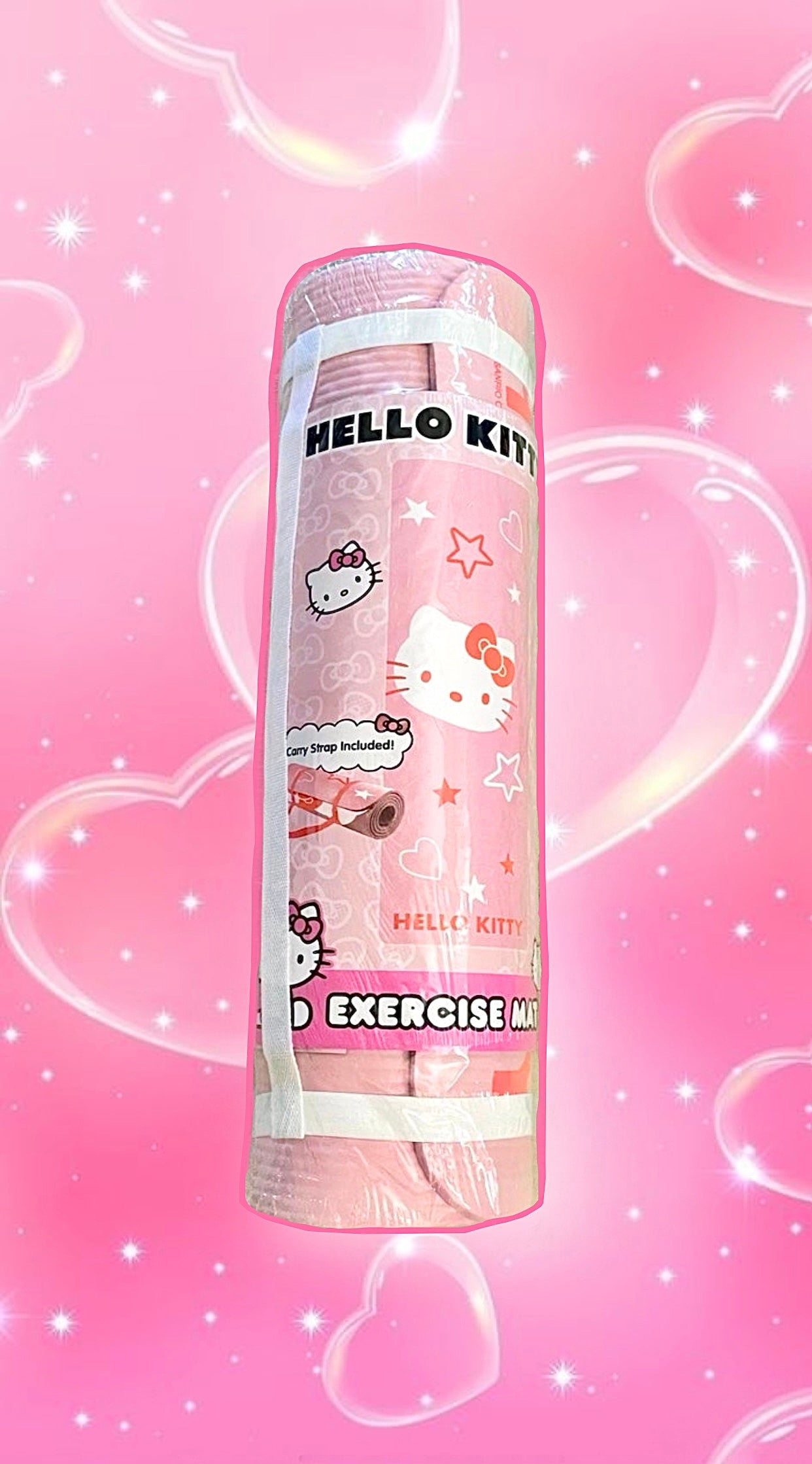 Hello Kitty Sanrio Exercise Yoga Mat Red 24”×68